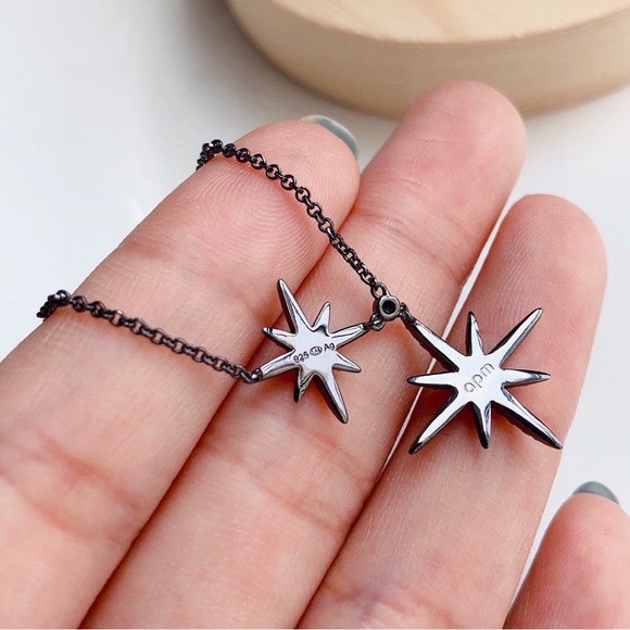 Elegant Black Starburst Necklace - Picture 6 of 6